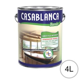 Barniz madera natural interior transparente satinado lata x 4l