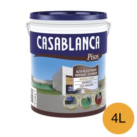 Pintura latex acrilico exterior interior alta resistencia pisos amarillo semi mate balde x 4l