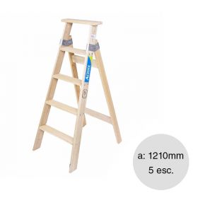 Escalera familiar madera 5 escalones altura 1210mm