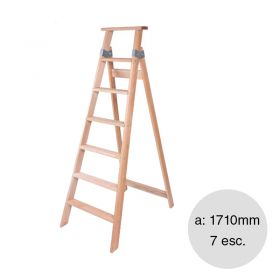 Escalera familiar madera 7 escalones altura 1710mm