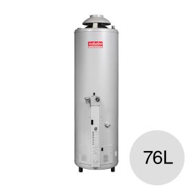 Termotanque multigas alta recuperacion Aquapiu A6 76l gris plata ø450mm x 1430mm