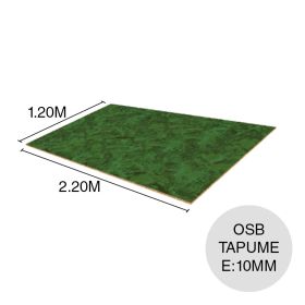 Placa multiusos OSB Tapume verde 10mm x 1.20m x 2.20m