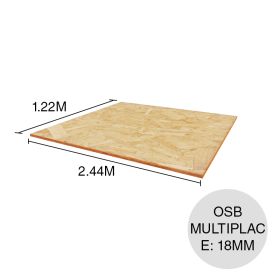 Placa multiusos OSB Multiplac 18mm x 1.22m x 2.44m
