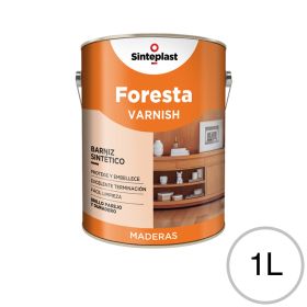Barniz sintetico Foresta Varnish exterior interior incoloro mate lata x 1l