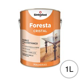 Barniz poliuretanico secado rapido madera Foresta Cristal interior incoloro brillante lata x 1l