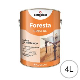 Barniz poliuretanico secado rapido madera Foresta Cristal interior incoloro brillante lata x 4l