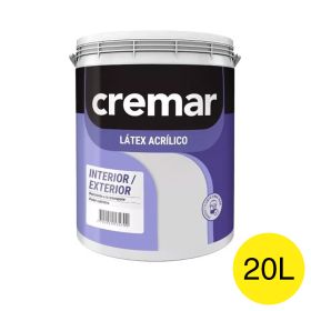 Pintura latex acrilica Cremar exterior interior amarillo soleado balde x 20l