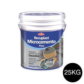 Revestimiento cementicio decorativo pisos Recuplast Microcemento exterior interior negro balde x 25kg