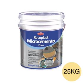 Revestimiento cementicio decorativo pisos Recuplast Microcemento exterior interior maiz balde x 25kg