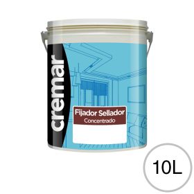 Fijador sellador concentrado al agua Cremar exterior interior incoloro mate balde x 10l