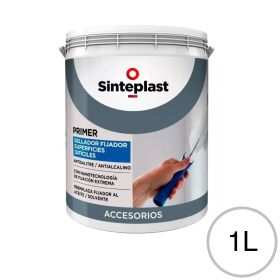 Fijador sellador acrilico Primer Superficies Dificiles exterior interior incoloro mate balde x 1l