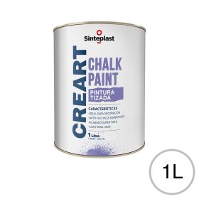 Pintura acrilica tizada Creart Chalk Paint interior blanco glaciar mate lata x 1l