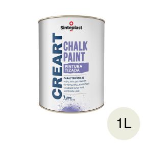 Pintura acrilica tizada Creart Chalk Paint interior blanco algodon mate lata x 1l