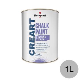 Pintura acrilica tizada Creart Chalk Paint interior gris antiguo mate lata x 1l