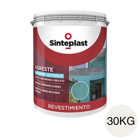 Revestimiento acrilico decorativo Agreste textura fina exterior interior blanco mate balde x 30kg