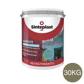 Revestimiento acrilico decorativo Agreste textura media exterior interior oliva mate balde x 30kg