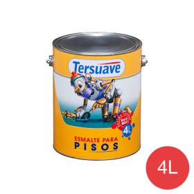 Esmalte Sintetico para Pisos Exterior Interior Tersuave Rojo Semimate 4L