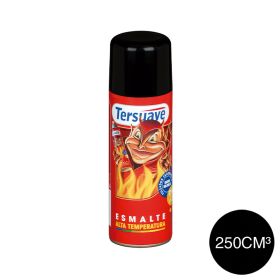 Aerosol Esmalte Alta Temperatura Tersuave Negro Semibrillo 250cc