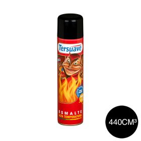 Aerosol Esmalte Alta Temperatura Tersuave Negro Semibrillo 440cc