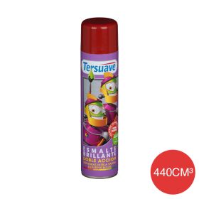 Aerosol Esmalte Convertidor Doble Accion Superpremium Tersuave Bermellon Brillante 440cc