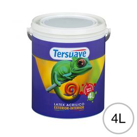 Pintura Latex Acrilico Exterior Interior Antihongo Tersuave Blanco Mate 4L