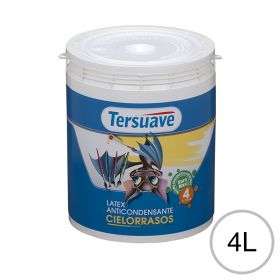 Pintura Latex Acrilico Cielorrasos Anticondensante Tersuave Blanco Mate 4L