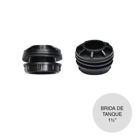 Brida tanque polietileno accesorio reforzado ajuste hermetico 1½"