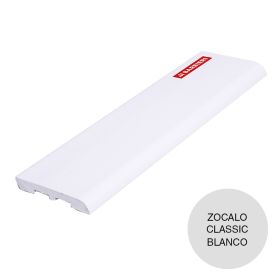 Zocalo classic PVC blanco 12mm x 80mm x 3000mm