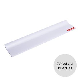 Zocalo sanitario J PVC blanco 14mm x 68mm x 3000mm