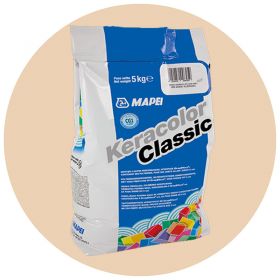 Pastina Keracolor classic ceramicos/porcellanatos/piedras juntas construccion seco hasta 6mm interior/exterior 132-beige 2000 bolsa x 5kg