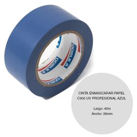 Cinta enmascarar papel C900 UV pintor profesional azul rollo x 36mm x 40m