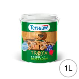Barniz al Agua Secado Rapido Troya Transparente Mate 1L