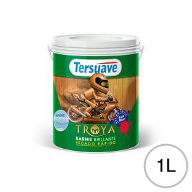 Barniz al Agua Secado Rapido Troya Transparente Brillante 1L