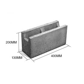Bloque P13RC hormigon rebaje central 130mm x 200mm x 400mm