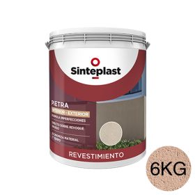 Revestimiento acrilico decorativo imitacion piedra Pietra exterior interior tostado mediterraneo mate balde x 6kg