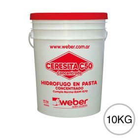 Aditivo hidrofugo Ceresita C50 concentrado en pasta balde x 10kg